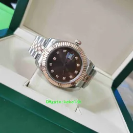 Mens Automatic Two Tone Stainless Steel Chocolate Diamond Mens Automatic Two Tone Stainless Steel Chocolate Diamond