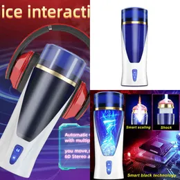 Nxy Automatic Aircraft Cup Male Retractable Masturbation Device Adult Sex Toy Real Silicone Vagina 18 0114