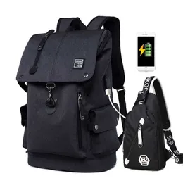 Mens Fashion Men's backpack 15.6' Laptop Backpacks College Students School Bags For Boys Male Travel Backbags Large Scoolbag 202211