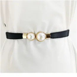 Stretch Pearl Belt Ladies Elastic Belts For Women Dress Riem Easybelt Cummerbunds Slimming Waist Corset Cinturon Mujer W jllHsz