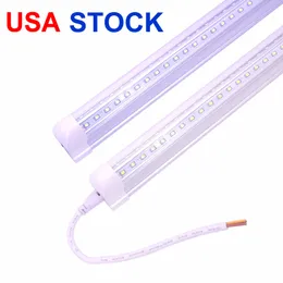 T8 a forma di V 2ft 3ft 4ft 5ft 6ft Led Tubi integrati 8ft Led Tube Doppi lati SMD2835 Luci fluorescenti a led 100-277V Stock negli Stati Uniti