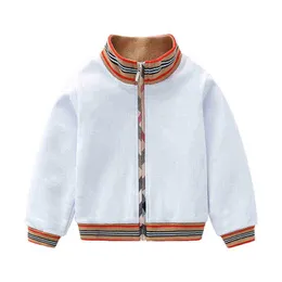 Kids designer jaquetas meninos meninas branco xadrez padrão algodão casual esporte casaco natal outwear jaqueta crianças boutique roupas