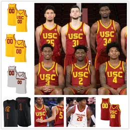 맞춤 USC 트로이 목마 농구 저지 NCAA College 15 Isaiah Mobley 21 Onyeka Okongwu 5 Vucevic 32 O.J. Mayo 남자 여자 청소년 유니폼