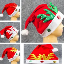 Sequined Santa Hat Warm Christmas High-Grade Plush Adult Hat Thickening Soft Plush Christmas Hat Xmas Ornament Decoration DB147