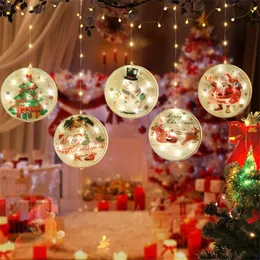 Enfeite de Natal ilumina o Natal redondo decorativo cordas cortina sala de luz decoração led estrela luzes 50 pcs por dhl