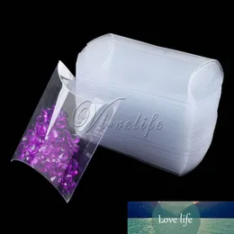 60pcs Clear PVC Pillow Box Shape Gifts Box Party Candy Jewelry Packaging Wedding Party Favor Supplies 9cm x 6.5cm x 2.5cm