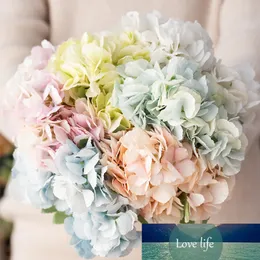 シルクの造花ハイジャアジサイ5ヘッドの高品質偽の花の花束の結婚式の家の装飾の恐怖の花卸売