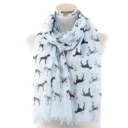 2020 New Dalmatian Print Scarves Shawls Wrap Women Soft Animal Dog Pattern Fringe Scarf Hijab 4 Color Free Shipping