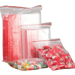 16 * 24cm Transparent Selfs Sealing Plast Väskor Matlagring Gåvor Candy Poub Smycken Reclosable Plast Självförseglad Väska