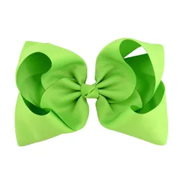 2022 new Kids Girls 8 Inch Large Hairbows Hair Clips Barrettes Grosgrain Ribbon Bow Hairpins Children Headdress Beautiful HuiLin