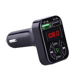 Car Bluetooth 5 0 FM Transmitter Dual USB Charger Fast Charger 3 1A Aux Car Kit Hands Audio Auto Mp3 Player FM Modulator1241C