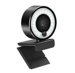 LED Beauty WebCAM 1080P Auto Focus 5mp CMOS USB Web Camera Cyfrowa kamera wideo z mikrofonem 360 stopni