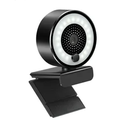 Led beauty HD Webcam 1080P Auto Focus 5MP CMOS USB Web Camera Digital Video Camera with Microphone 360 Degree