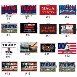 Szybka dostawa! Boże Narodzenie 3x5 Trump Flag 13 Styles Trump 2020 Zachowaj Ameryka Świetna Maga Flaga Amerykański wybory prezydenckie Flagi