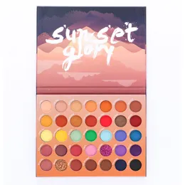 Sunset Glory Eyeshadow Palette 35 Colori Le Metier De Beaute Shimmer Glitter Eye Pressed Shadow Powder Pigmentato Trucco Palette Dropshipping