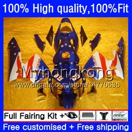 Injektion för Honda CBR 600F5 600 CC CBR600 RR 2003 2004 49HM.70 Vitblå CBR600F5 CBR600RR 03 04 CBR 600RR 600 RR F5 03 04 OEM FAIRING