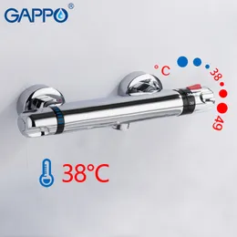 GAPPO Thermostatisches Bad-/Dusch-Steuerventil, Wasserhahn an der Wand, Kaltmessing-Badezimmermischer, Badewannenarmatur, 2011052431