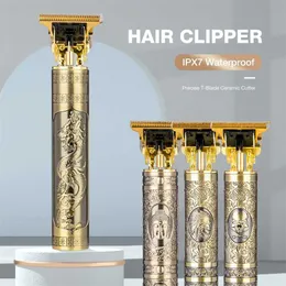 USB recarregável t9 cabelo clipper para homens aparadores elétricos aparadores sem fio aparador de barbear 0mm máquina de corte de barbeiro 220106