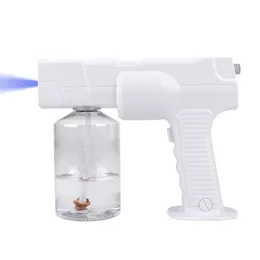 Portable Rechargeable 600ML nano sanitizing spraying gun blue light disinfectant atomizer nano spray machine home use DHL Free Shipping