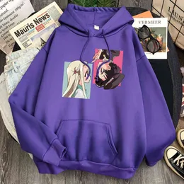 Jibaku Shounen Hanako-Kun Print Man Sweatshirt Loose Fleece Pocket Hooded Kläder Unisex Vintage Hoody Top Punk Hip Hop Hoodies H1227