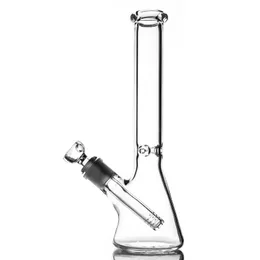 10 "Bägare bong Simple Design Glass Pipe Hookahs Rasta Heady Water Pipes 18,8 mm Joint Bongs