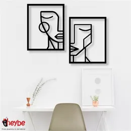 Drewniany Wall Art Decoration Starożytne Egipt Kobieta Miłość Jakość Gift Pomysły Home Office Salon Sypialnia Kuchnia Czarny Kolor Malowanie 211222