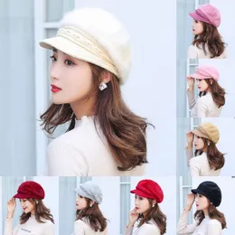 Fashion Women's Warm Solid Thicken Soft Wool Hat Knit Windproof Cap Berets Adjustable Casual functionality Fashion hat