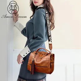 ショルダーバッグファッションタッセルPUレザークロスボディ2021高級女性のトレンドバッグデザイナー高品質ハンドバッグ
