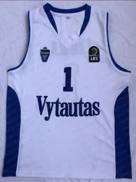 Lamelo Ball Jersey 1 Litauen BC Vytautas White Stitched Jersey Anpassa valfritt namn Män kvinnor Youth Basketball Jersey