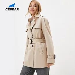 IceBear Donne da donna a vento a vento alla moda casual femmina risvolto trench cappotto di qualità Brand Donne abbigliamento GWF20027D 201028