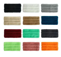 Solida scrunchies huvudbonader stickade virka huvudband kvinnor vinter sport hårband turban yoga huvudband öron muffs cap headbands lsk1890