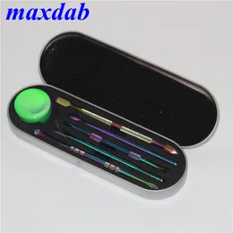 E-papierosy Dabber Tool Wax Atomizer Titanium Narzędzia ręczne Suche Zioła Pióro DabTool Zestawy Silikonowa Rura Jar