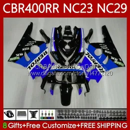 Fairing Kit for Honda CBR 400 RR CC 400CC NC23 1988 1999 1990 1991 1991 1991 1992 1991 1991 1993 1991 1993 CBR400RR CBR400 RR 88-99 NC29 CBR 400RR 88 89 90 91 92 93 Repsol Blue OEM Bodywork