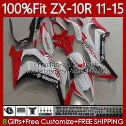 Carene iniezione per KAWASAKI NINJA ZX-10R ZX 10 R 1000 CC ZX10R 11 12 13 14 15 101No.164 bianco rosso blk ZX 10R 1000CC ZX-1000 2011 2012 2013 2014 2015 ZX1000 C 11- 15 Corpo dell'OEM