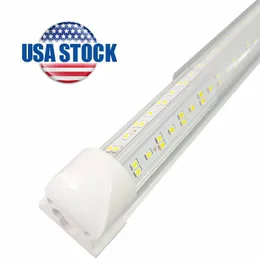 Stokta stok ABD 8FT LED Tüp 144 W Sıcak Serin Beyaz 1200mm 4ft SMD2835 Süper Parlak LED'ler Floresan Ampuller AC85-265V LED Tüpler