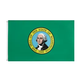 Washington Flag FreeShipping Direct Factory Partihandel 3x5FTS 90x150cm USA Stat Banner Blandad ordning för hängande dekoration