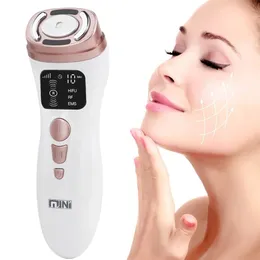 Ultraljud Mini HIFU Machine Face Care RF Beauty Device Skin Lyftning Tättning FÖRSLAG ANTI WRINkle EMS MASSAGER 220216