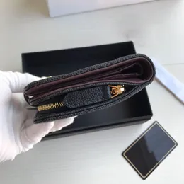 wysokiej jakości oryinel skórzany portfel męski z luksusem Projektanci portferzy portfel Portfel Purese Purese Credit Card Card Passport H258A