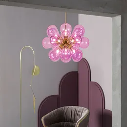 2020 Nordic Glas Blasen Parlor Led Anhänger Licht Loft Deco Hotel Halle Schlafzimmer Esszimmer Suspension Lampe