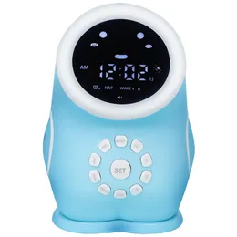 Digital Smart Alarm Clock Led Despertador Night Light Wake Up Lampa Dinosaur Desk Train Table Klockor för barn sovrum bredvid LJ201204