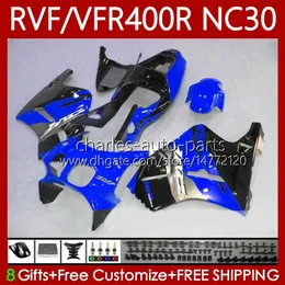 Fairings Kit For HONDA VFR400 R RVF400R NC30 V4 1989 1990 1991 1992 1993 79No.124 RVF VFR 400 RVF400 R 400RR Blue black VFR 400R VFR400RR 89-93 VFR400R 89 90 91 92 93 Body
