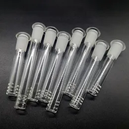 Nedspindel av glas för vattenpipor Vattenpipor Bongbägare Diffusor Reducer 14mm 18mm Hane Hona Joint Lo Pro 2,5 tum till 6,0 tum Down Steel med 6 snitt Bongs Dab Rig Adapter