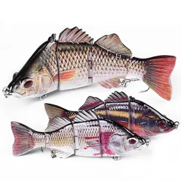 4SectionTop 14cm 63.8g Water Fishing 3D Simulation Eyes Multi Jointed Lure Bait