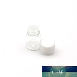 10pcs 1ml 투명 유리 바이알이없는 작은 에센셜 오일 병이없는 구멍 팁 및 모자 작은 향수 샘플 바이알