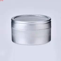Frasco de creme cosmético de 10g de alumínio com tampa de janela, frascos de metal vazio, caixa de 10ml grossistas