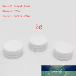 2g små tomma kosmetiska plåtburkar Prov av plastkrämburkar Kosmetisk förpackning, behållare Makeup Display Plåt Miniflaska
