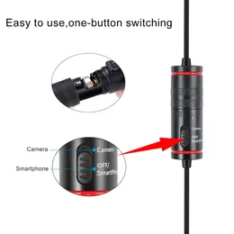 FreeShipping 3.5mm Audio Video Record Lavalier Lapel Microphone for iPhone Android Mac Vlog Mic for DSLR Camera Camcorder Recorder