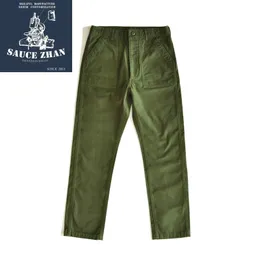 SauceZhan OG107 Utility Fatigue Military Classic Cargo Olive Sateen Straight Army & Capris Baker PANTS 201125