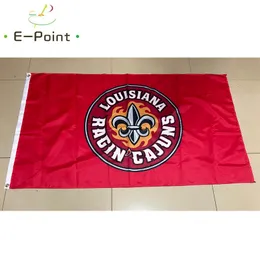 Bandiera NCAA Louisiana Ragin' Cajuns 3 * 5ft (90 cm * 150 cm) Bandiere in poliestere Banner decorazione battenti casa giardino flagg Regali festivi