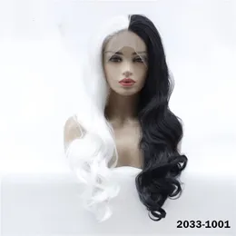 12~26インチフルシンセティックレースフロントウィッグミックスカラーシミュレーション人間の髪Perruques de Cheveux Hampains Wig